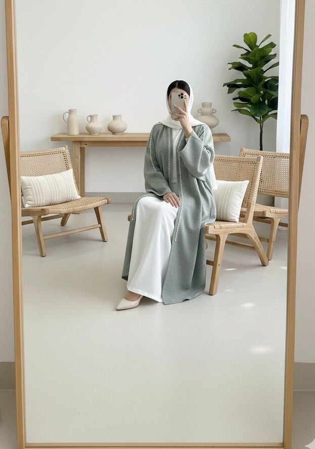 Pearl Linen Drape Sage Green