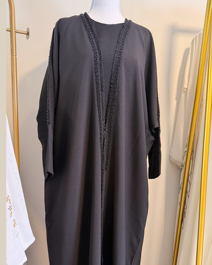 Pearl Linen Drape Black