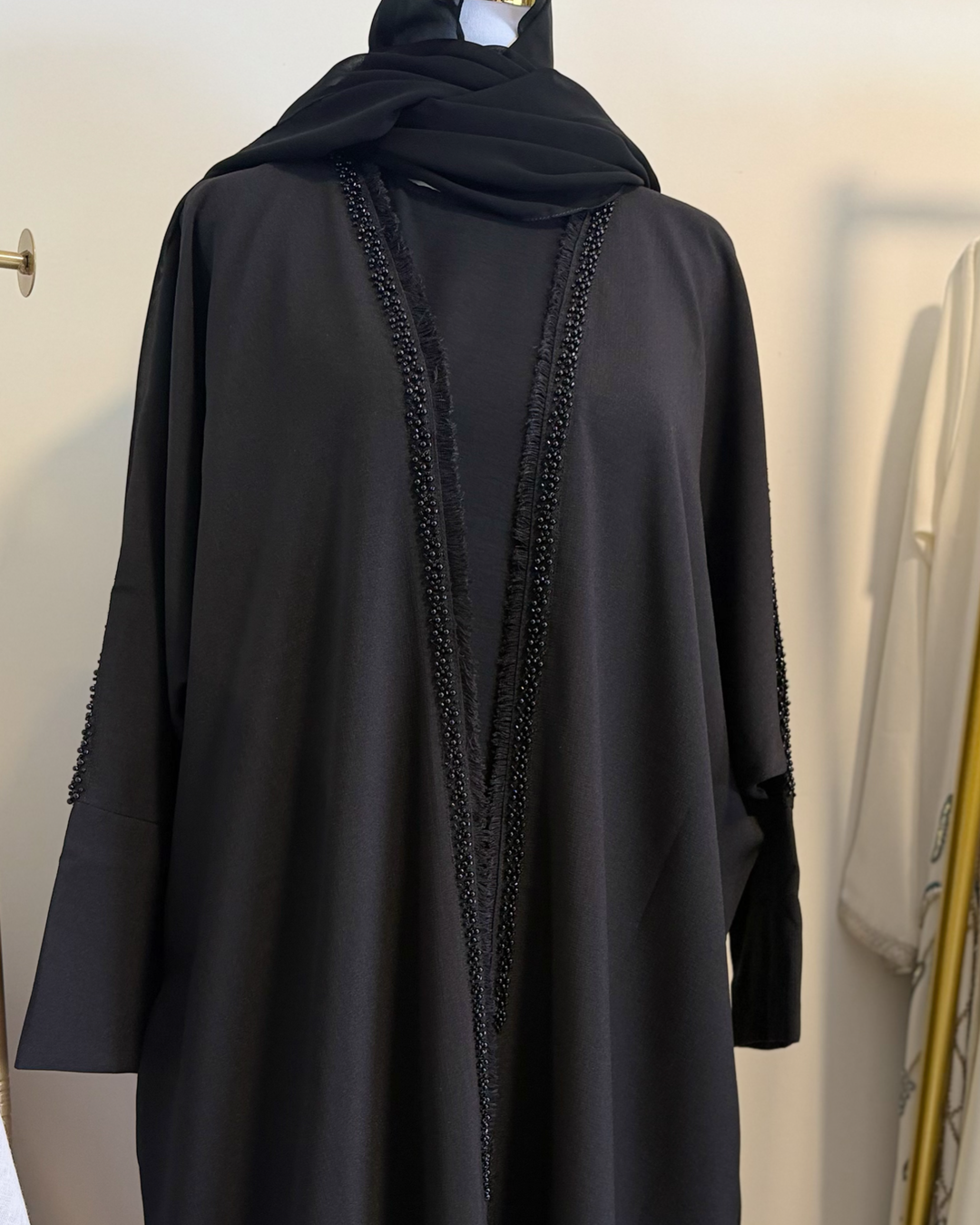 Pearl Linen Drape Black