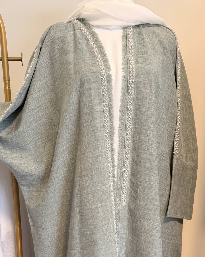 Pearl Linen Drape Sage Green