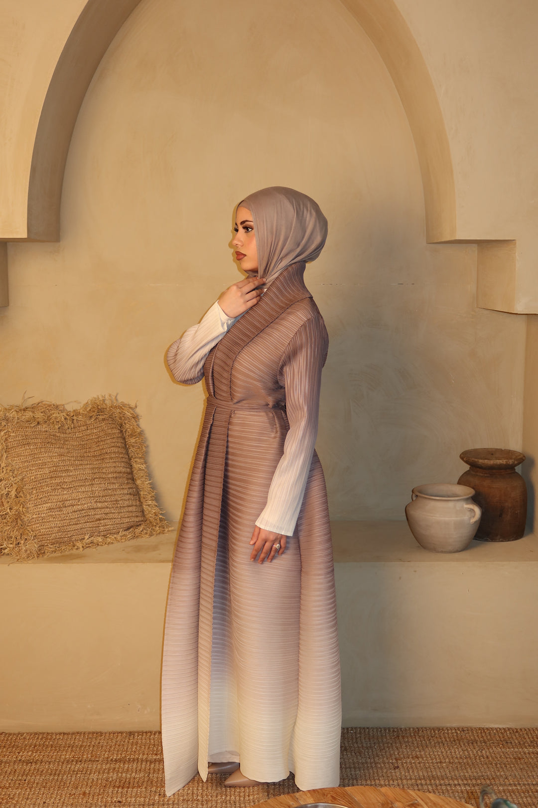 Ombra Drape-Latte Ombre