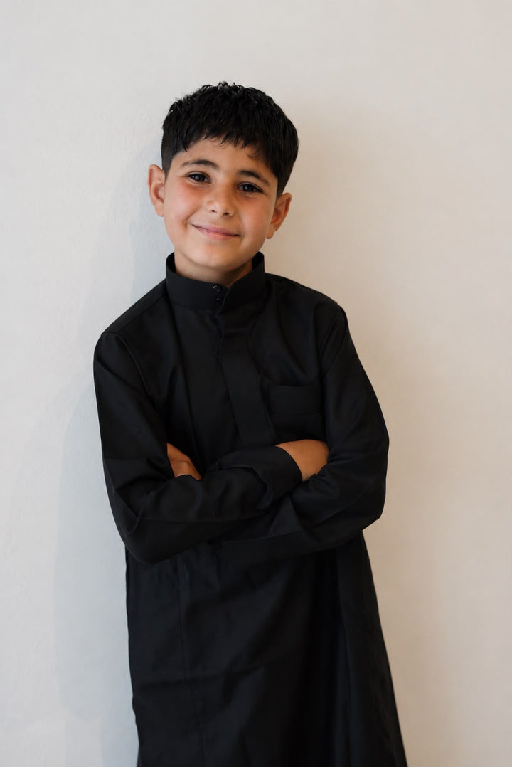 Boys' black thobe