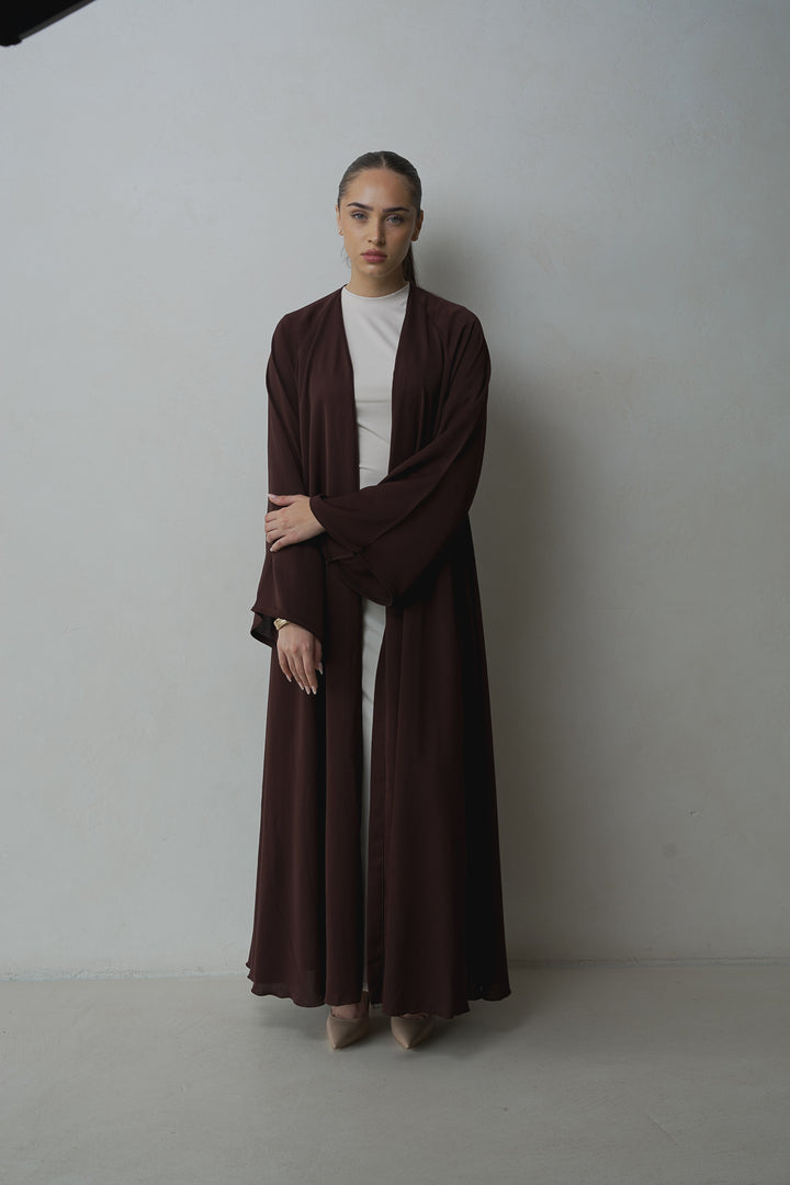 Flowy Cloche Abaya Chocolate
