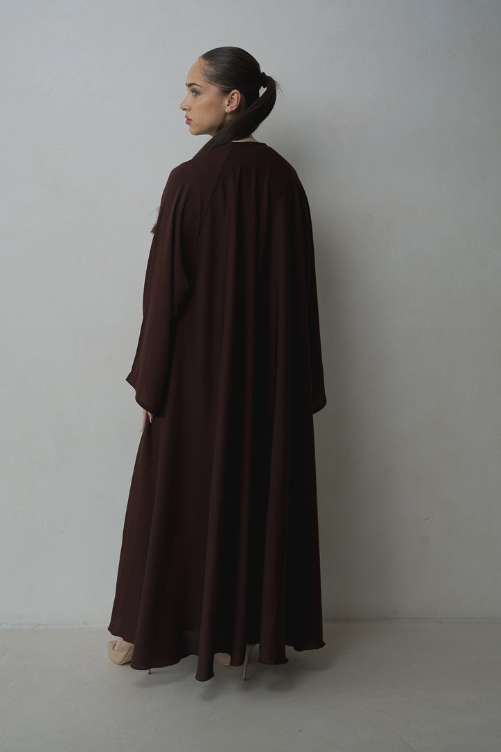 Flowy Cloche Abaya Chocolate