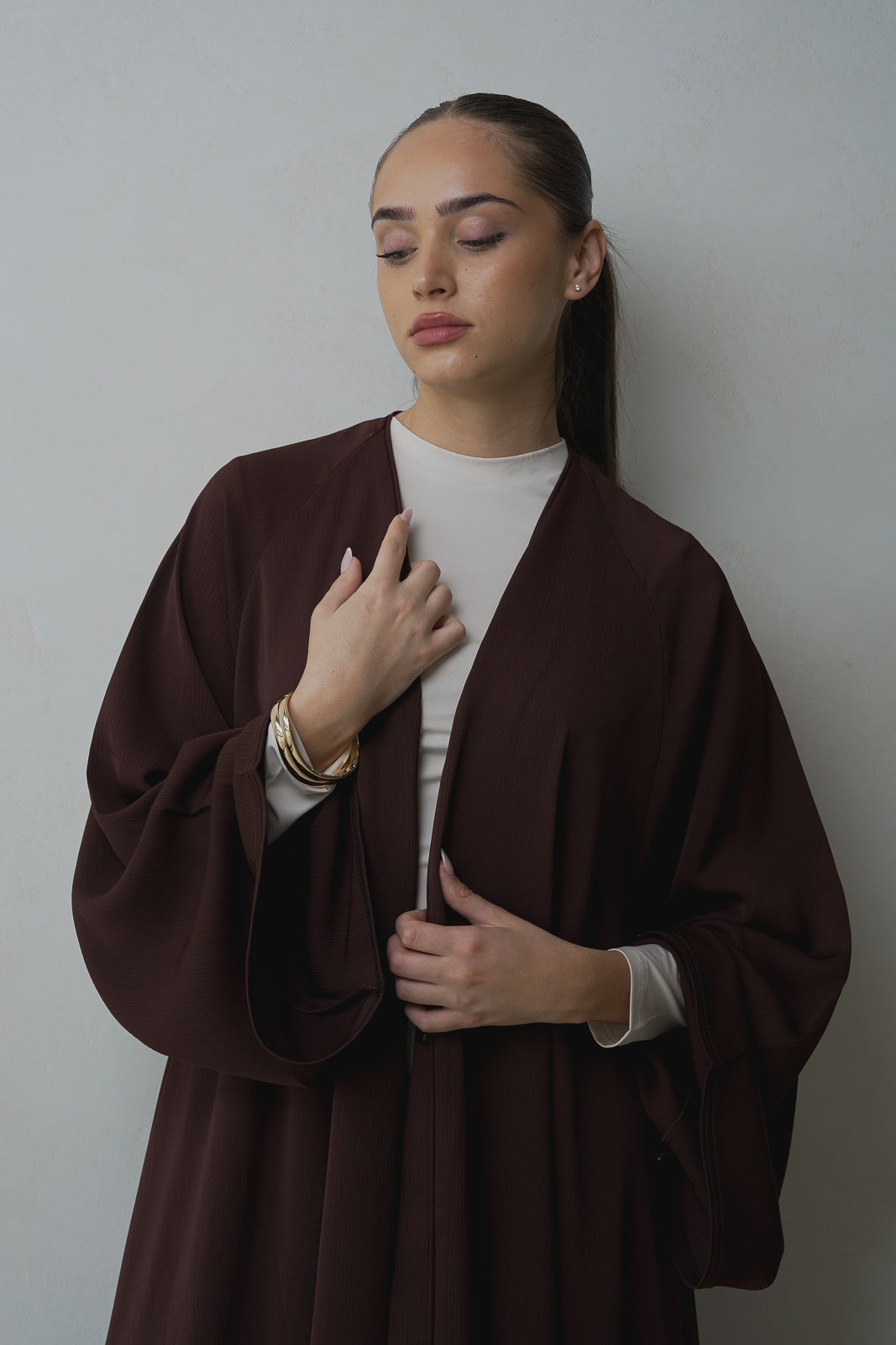 Flowy Cloche Abaya Chocolate