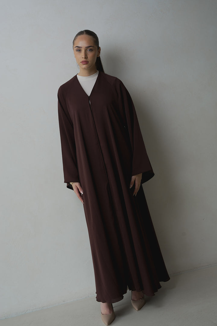 Flowy Cloche Abaya Chocolate