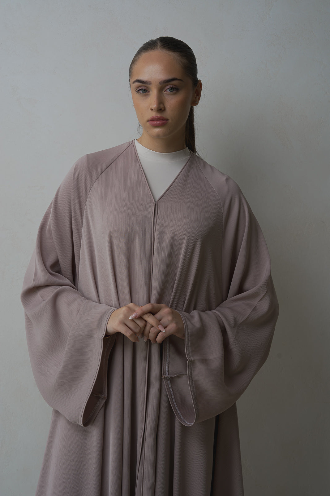 Flowy Cloche Abaya Beige